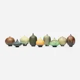Rose and Erni Cabat, Collection of nine Feelies, 1970-90, glazed porcelain