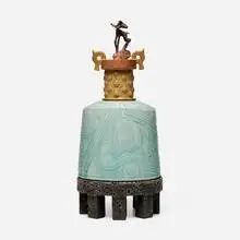Adrian Saxe, Antelope Jar, 1980, glazed porcelain, stoneware, raku