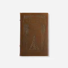 Elbert Hubbard, The Mintage, 1910, full modeled leather-bound book, Japan vellum