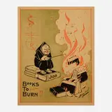 William Wallace Denslow for Roycroft, The Philistine: Books to Burn (advertising poster), 1898, commercial relief print
