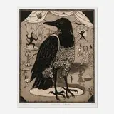 Tony Fitzpatrick, Circus Crow, 1993, etching and aquatint