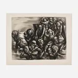 Howard Cook, Bougainville Barracks Bags, 1945, lithograph in colors
