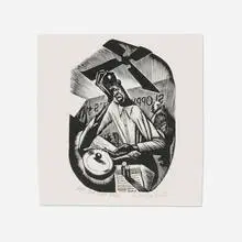 Bernard Brussel-Smith, One Meat Ball, 1941, woodcut