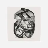 Bernard Brussel-Smith, One Meat Ball, 1941, woodcut