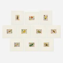 Tony Fitzpatrick, Bug Circus, 2000-01, etching and aquatint in colors