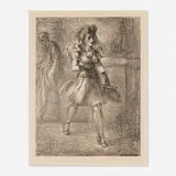 Reginald Marsh, Girl Walking (Elevated)