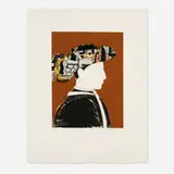 Manolo Valdés, Paolo I, 2007, etching and aquatint in colors with unique collage