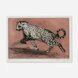 Nathan Oliveira, Little Leopard, 1998, drypoint in colors with spit bite aquatint on Somerset