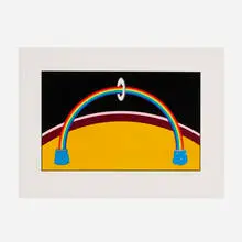Patrick Hughes, Hoopla!, 1982, screenprint in colors