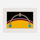 Patrick Hughes, Hoopla!, 1982, screenprint in colors