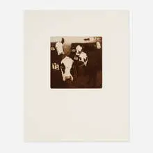 Jamie Wyeth, Cows (from The Farm suite), 1980, etching and drypoint