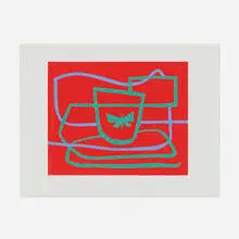 Josef Zenk, Butterfly, screenprint in colors