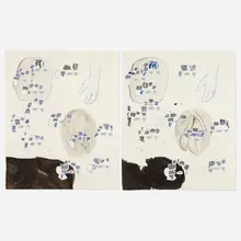 Carter, Untitled (diptych), 2005, mixed media collage on paper