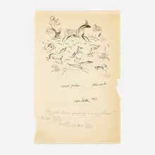 Edgar Miller, Animal Feelings, 1924, ink drawing on paper