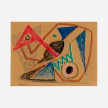 Ramstonev Cooperative, Abstract Composition, pastel on paper