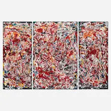 Katja Jacobs, Time-Journey (triptych), 1987, mixed media on canvas
