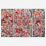 Katja Jacobs, Time-Journey (triptych), 1987, mixed media on canvas