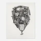 Richard Hull, Punt, 2001, charcoal on paper