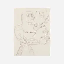 Karl Wirsum, Untitled, pencil and colored pencil on paper