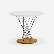 Occasional table, model 87 by Isamu Noguchi, laminate over plywood, enameled steel, sold Aug 2023