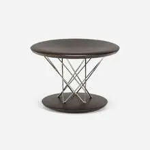 Short rocking stool, model 85T by Isamu Noguchi, 1954 / 2001, walnut, chrome-plated steel, sold Aug 2023