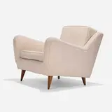 Harvey Probber, Lounge chair, c. 1955, upholstery, oak