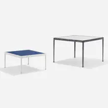 Richard Schultz, Patio dining table, model 3426 and 1966 coffee table, 1966, cast aluminum, enameled steel
