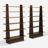 Edward Wormley, Bookcases model 5264, pair, c. 1949, walnut, mahogany