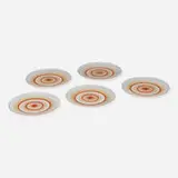 Maurice Heaton, Plates, set of five, c. 1930, blown glass with enamel