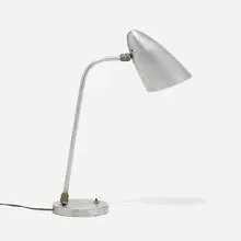 Modern, Table lamp, c. 1955, aluminum, brass