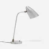 Modern, Table lamp, c. 1955, aluminum, brass