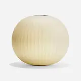 Bubble lamp shade by George Nelson & Associates, 1952, sprayed fiberglass, steel, sold Aug 2023