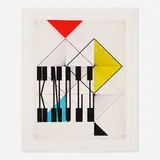 Herbert Matter, Knoll advertisement study, 1948, marker, ink on paper