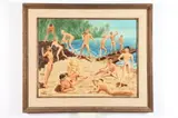 The Young Male Nude Bathers at Swimming Hole by American School, Oil on canvas, sold Feb 2018
