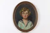 Young Boy in Sailor Suit by American School, YOUNG BOY IN SAILOR SUIT, oil on board, sold Feb 2018