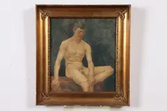 Carl Mortensen, Male Nude, Watercolor