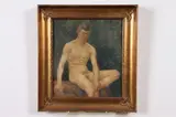 Carl Mortensen, Male Nude, Watercolor