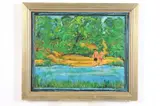 Vern Sebastian, Swimming Hole, Oil on canvas