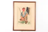 Emmett Edwards, Young Man Resting, Watercolor.