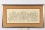John B. Lear, Orgy Scene, Pencil