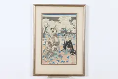 Japanese School, Geisha, Color woodcut print on paper