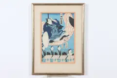 Utagawa Yoshiiku, Figures of Men, Color woodcut print on paper, signed and