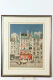 Michel Delacroix, Paris Street Scene, Color lithograph