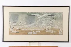 Janet Turner, Wintering Snow Geese, Color lithograph