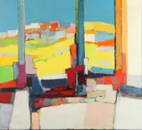 Erwin Wending, Abstract Landscape, Oil on canvas