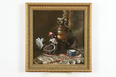 Pavlov, Still-Life with Samovar, Oil on canvas.