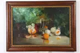Still Life with Pitcher and Fruit by American School, Oil on canvas, offered Feb 2018
