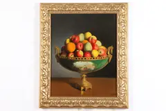 Reza Samimi, Fruit Bowl, Oil on canvas