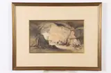 Auguste Delacroix, Cave at Chateau-Valencay, Watercolor