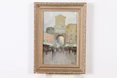 Pasquale D'Angelo, Porta Capuana Napoli, Oil on board